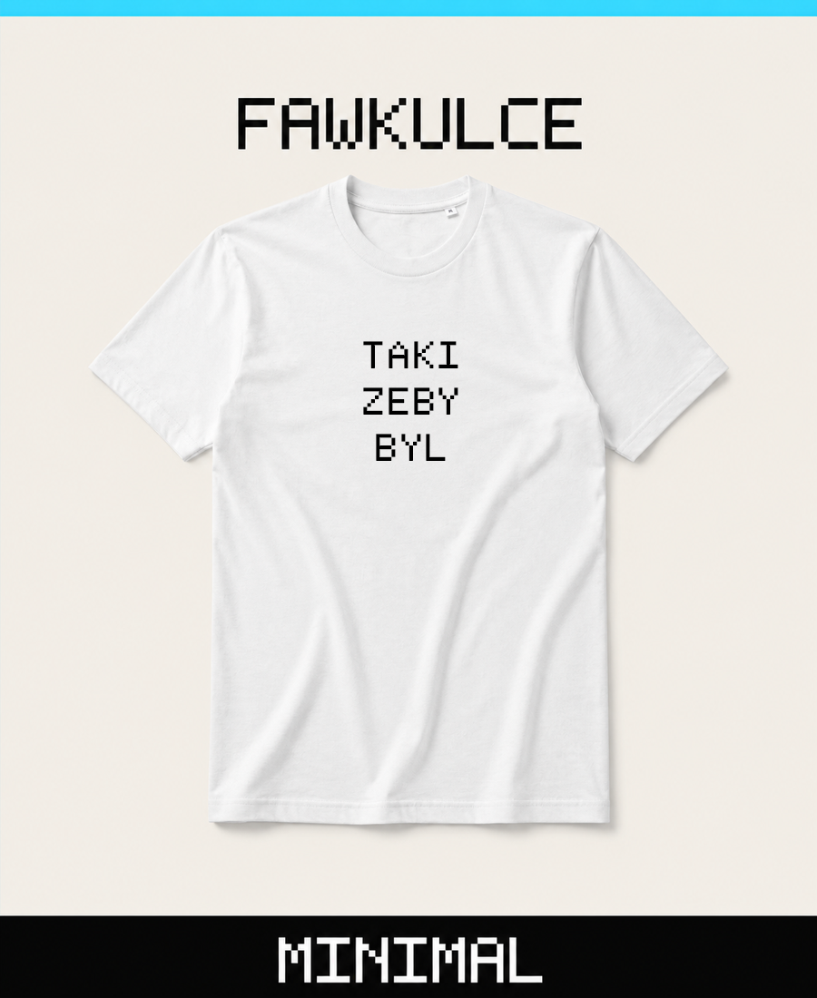Minimalistyczna koszulka z krótkim tekstem
