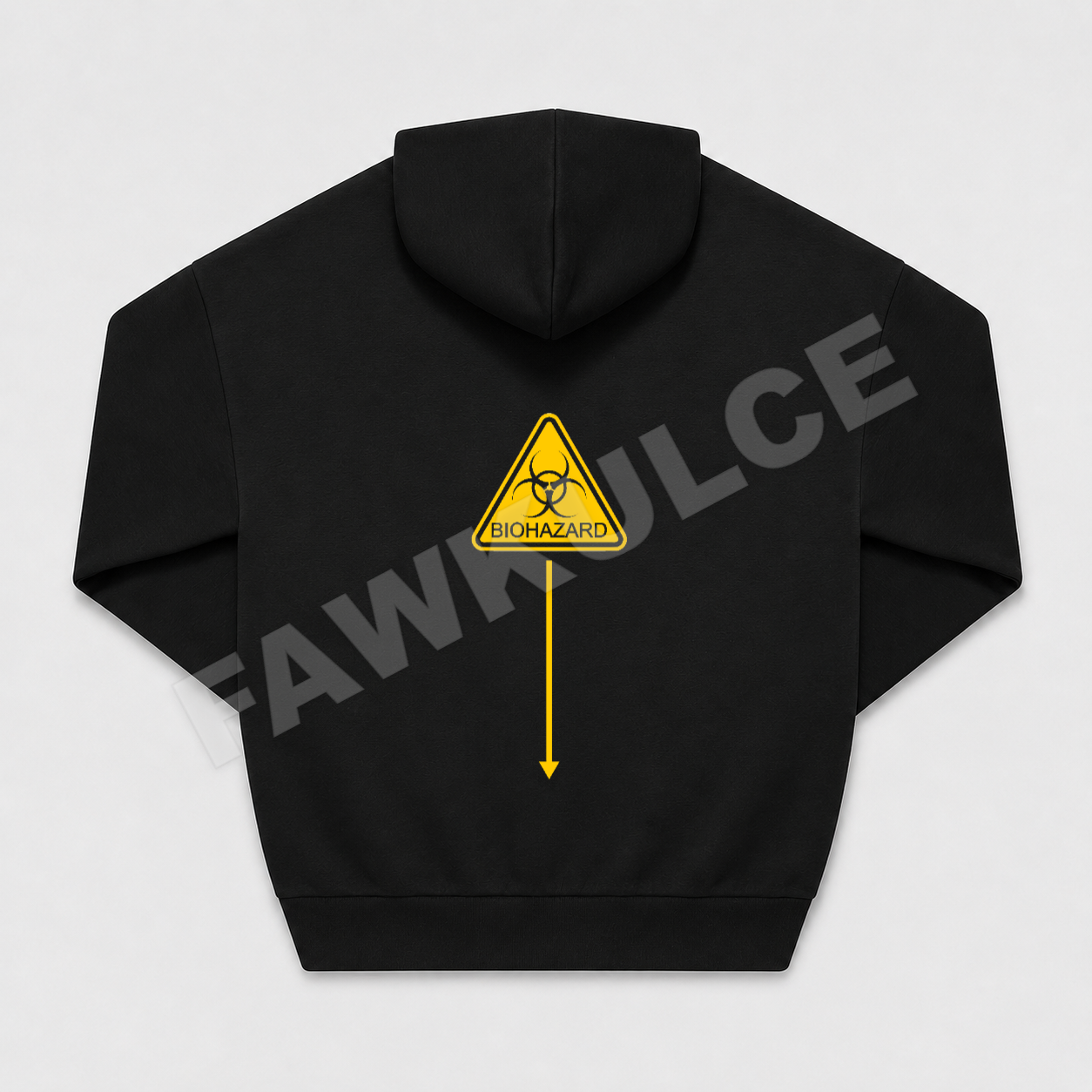 Biohazard – Bluza oversize premium – Czarny – tył