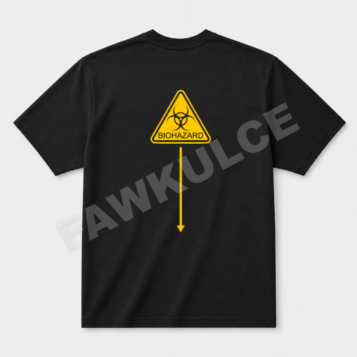Biohazard – Koszulka oversize – Czarny – tył
