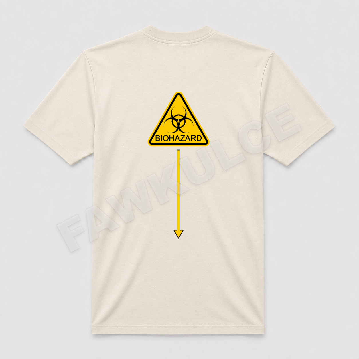 Biohazard – Koszulka premium – Kość słoniowa – tył