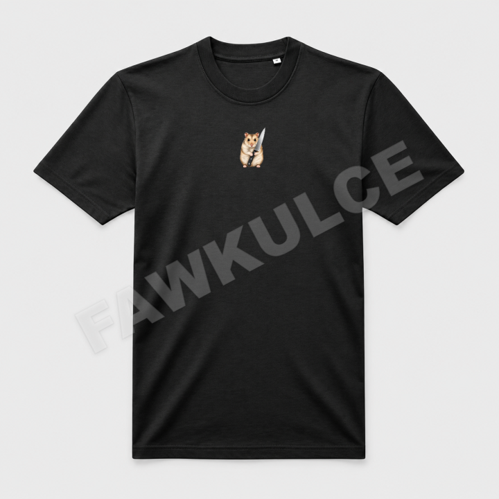 Chomik – Koszulka premium – Czarny – przód