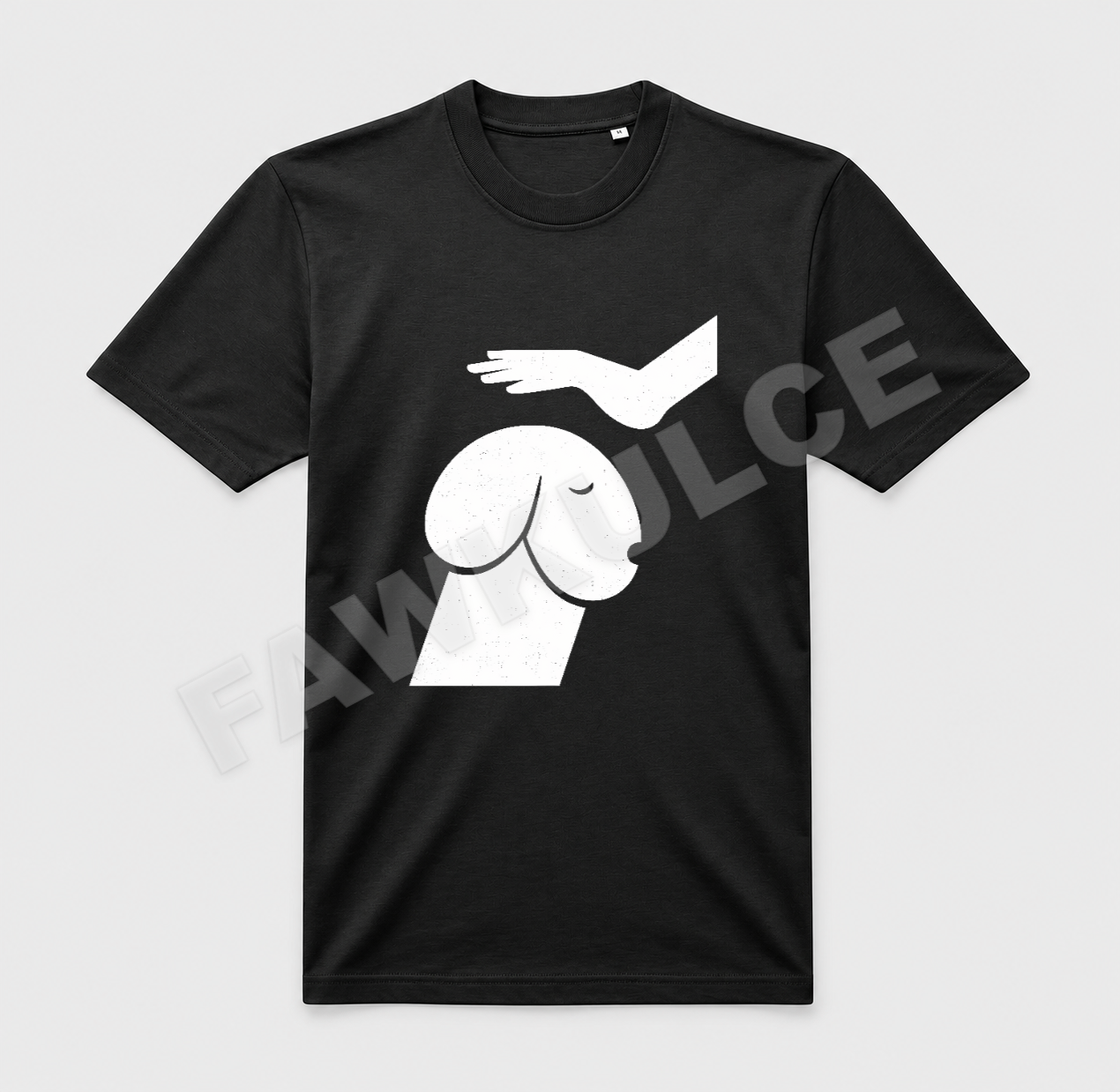 Głaskanie psa – Koszulka premium – Czarny – przód
