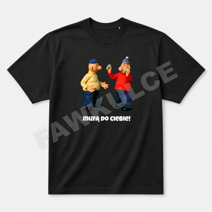 Mufa do ciebie! – Koszulka oversize – Czarny – przód